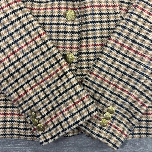 J.Crew Herringbone Wool Blend Schoolboy Blazer Size 4 Classic Tailored Jacket - Picture 7 of 14